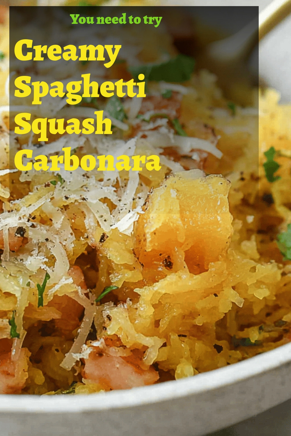 Creamy Spaghetti Squash Carbonara