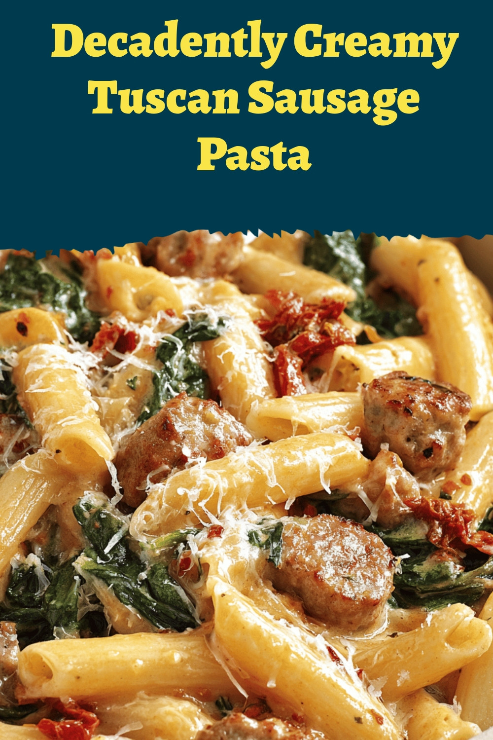 Decadently Creamy Tuscan Sausage Pasta