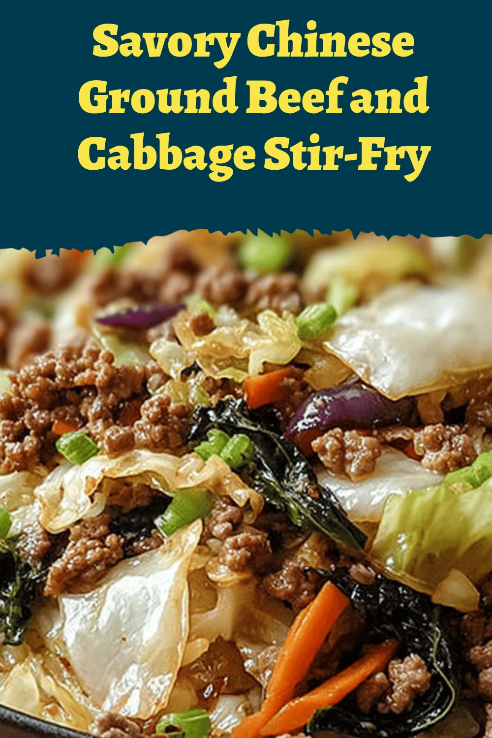 Savory Chinese Ground Beef and Cabbage Stir-Fry