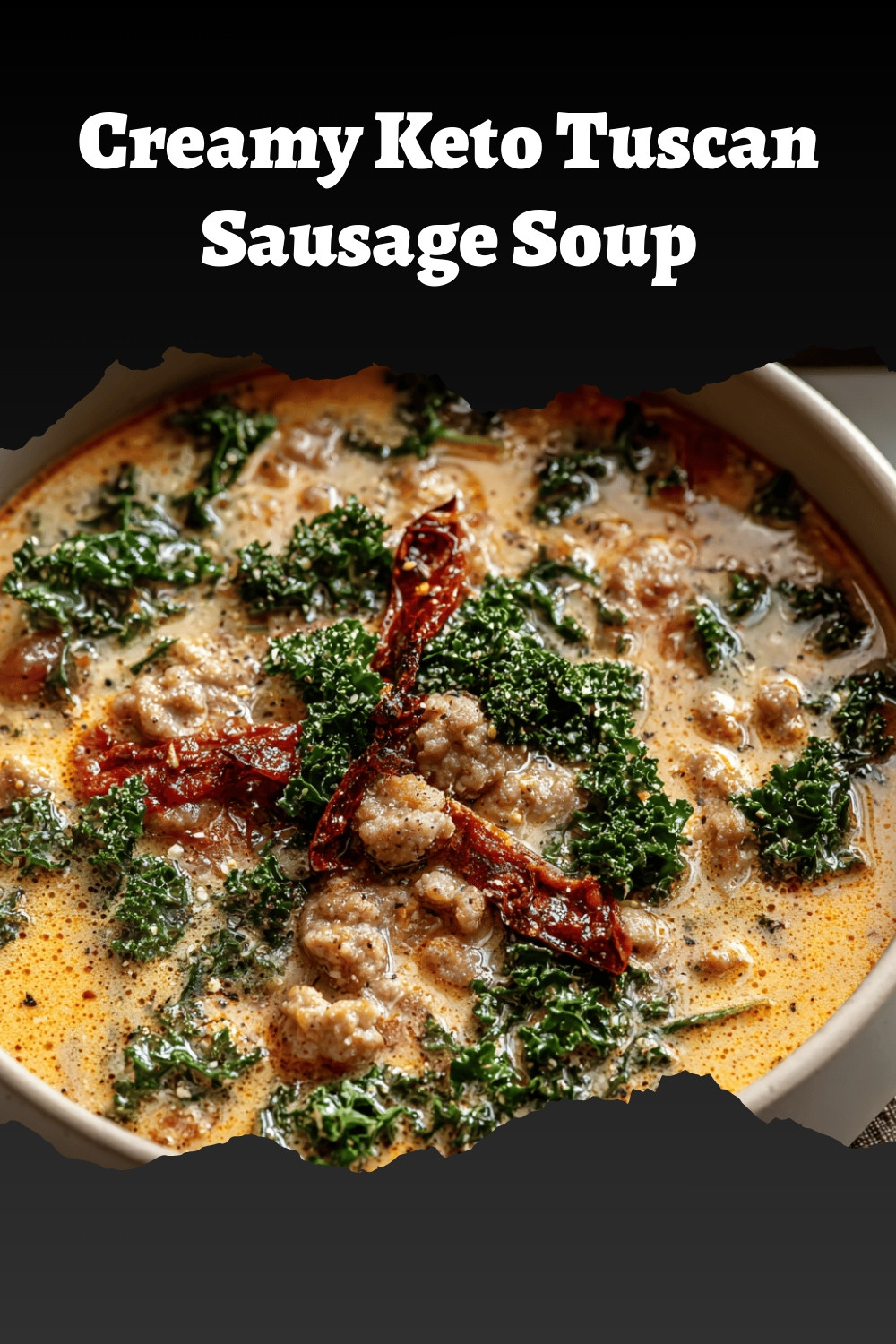 Creamy Keto Tuscan Sausage Soup