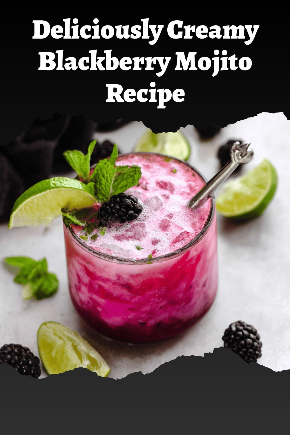 Deliciously Creamy Blackberry Mojito Recipe