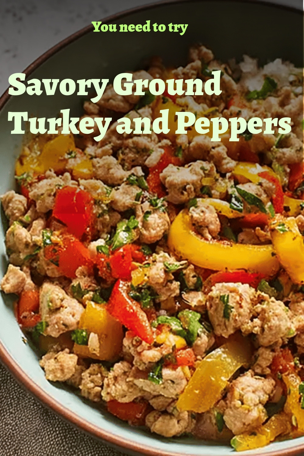 Savory Ground Turkey and Peppers