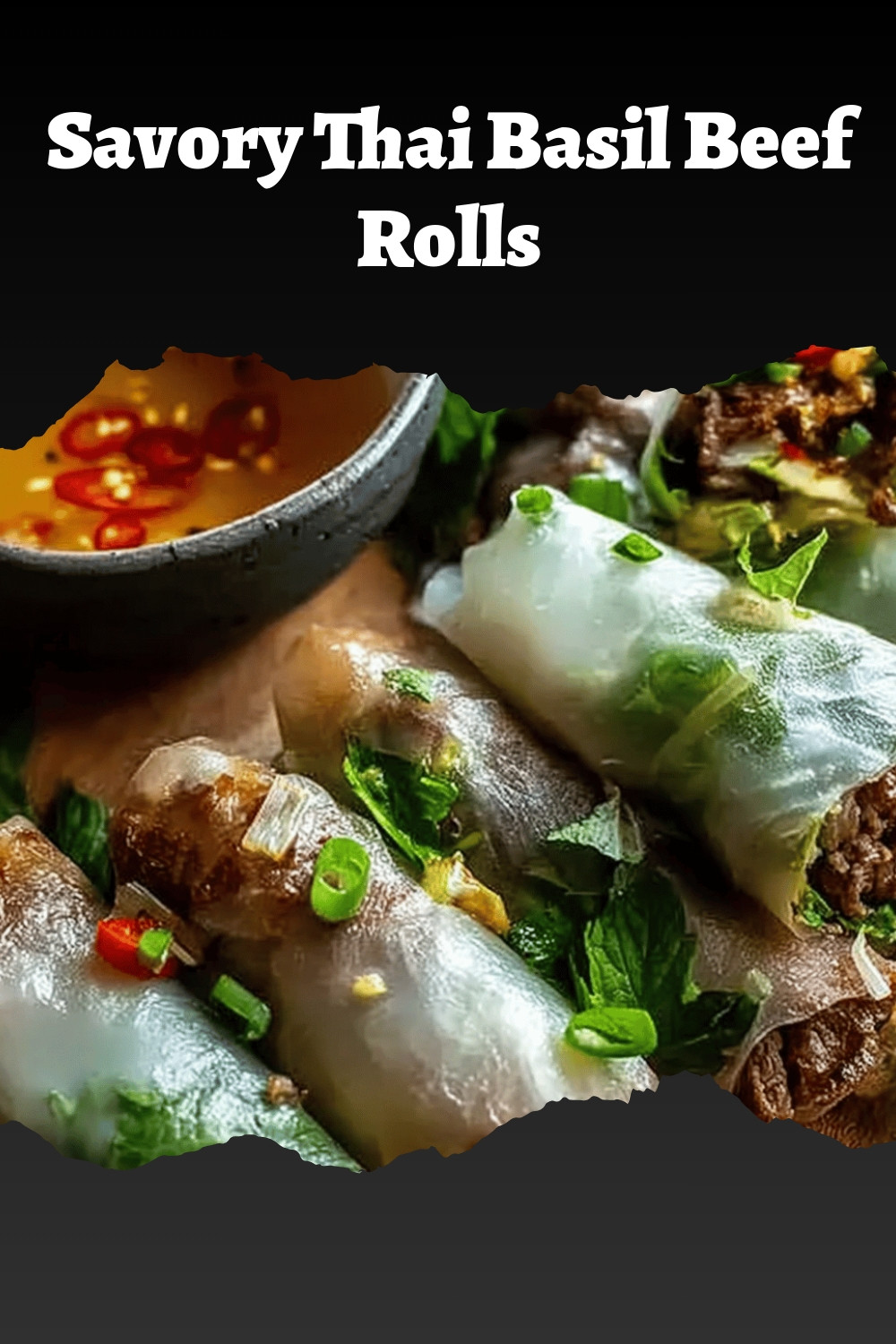 Savory Thai Basil Beef Rolls