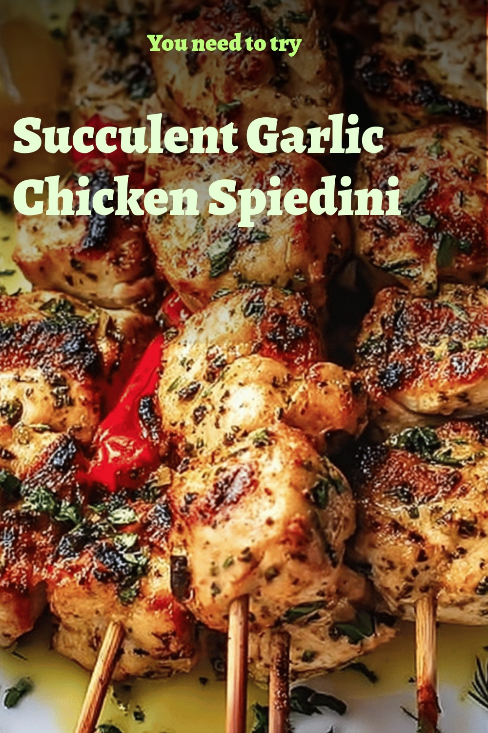 Succulent Garlic Chicken Spiedini
